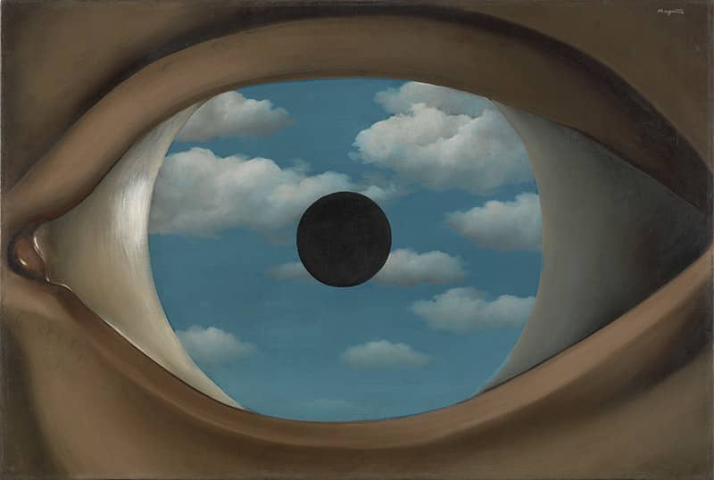 The False Mirror, 1928 by Rene Magritte
