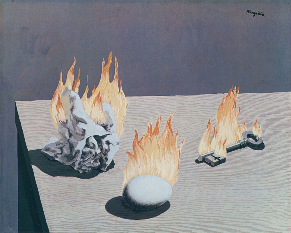 The Gradation of Fire, 1939 by Rene Magritte