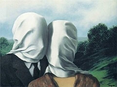 The Lovers 1 by Rene Magritte